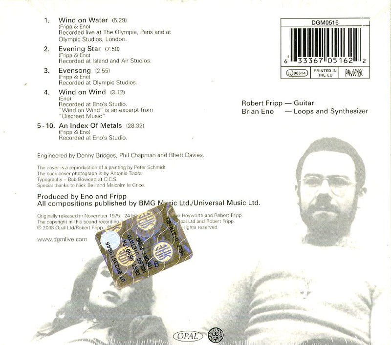 Fripp & Eno - Evening Star(Remastered) Cd 0633367051622
