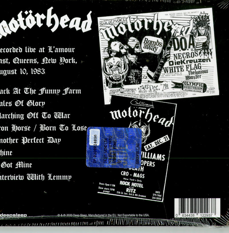 Motorhead - Tales Of Glory Live At L'Amour New York 1983 Cd 0634438122937
