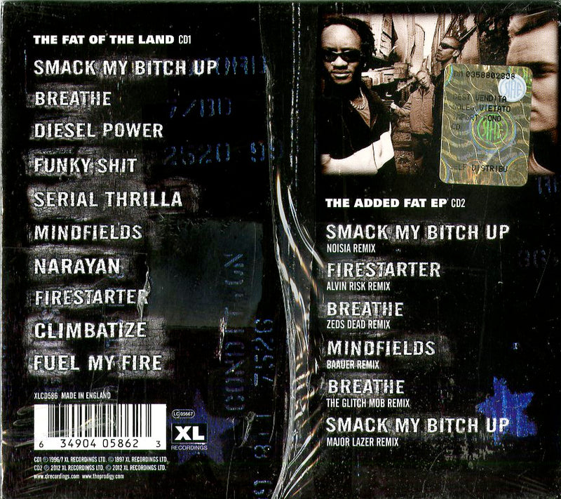 Prodigy - The Fat Of The Land (15Th Anniversasry Bonus Edition Inkl. The Added Fat Ep) Cd 0634904058623