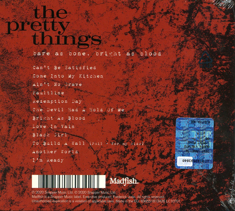 Pretty Things The - Bare As Bone, Bright As Blood Cd 0636551813426