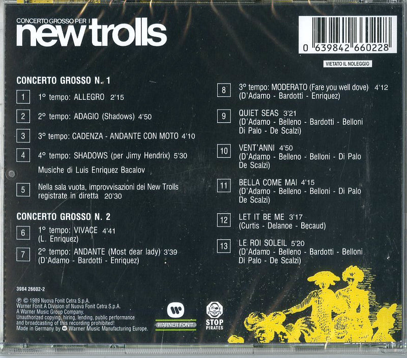 New Trolls - Concerto Grosso Cd 0639842660228