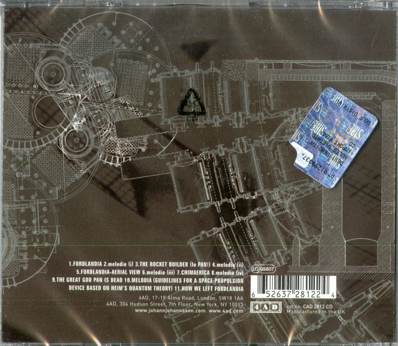 Johannsson Johann - Fordlandia Cd 0652637281224