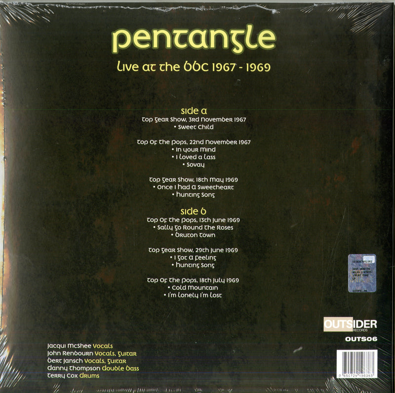 Pentangle - Live At Bbc Broadcast 1967-1969 (Top Of The Pops & Top Gear Bbc Show) Lp 0655729196383