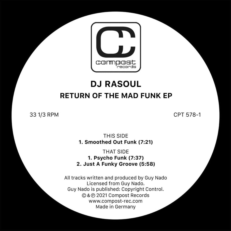 Dj Rasoul - Return Of The Mad Funk (Ep 12")