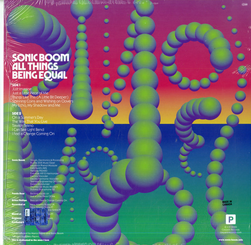 Sonic Boom - All Things Being Equal Lp 0677517014211