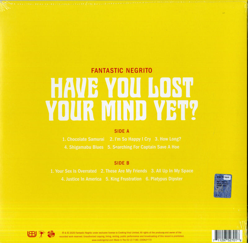 Fantastic Negrito - Have You Lost Your Mind Yet? Lp 0711297527018