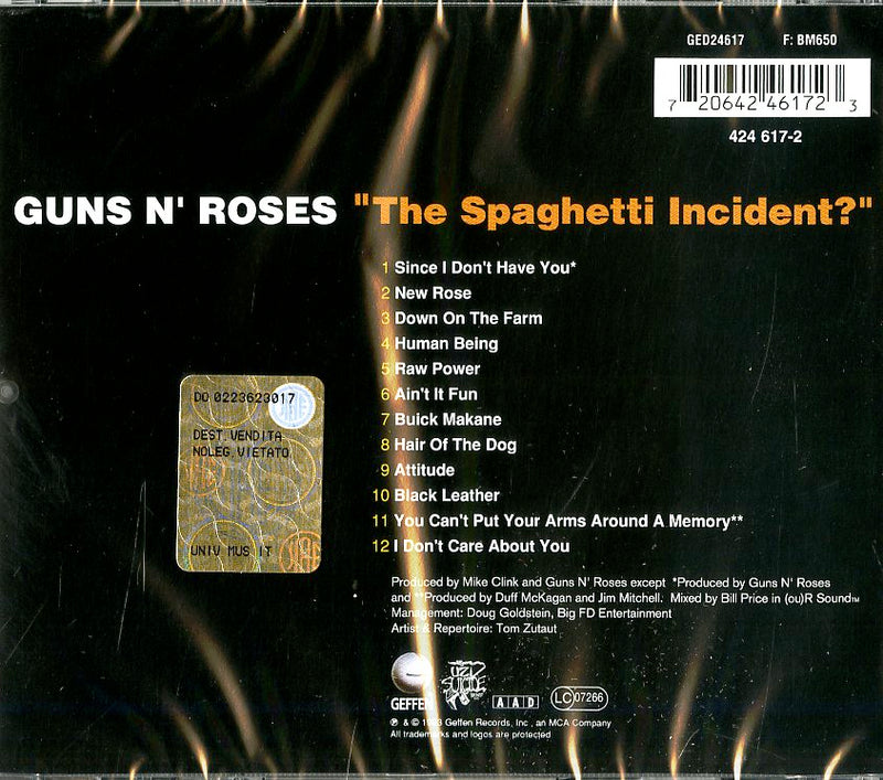 Guns N Roses - The Spaghetti Incident Cd 0720642461723