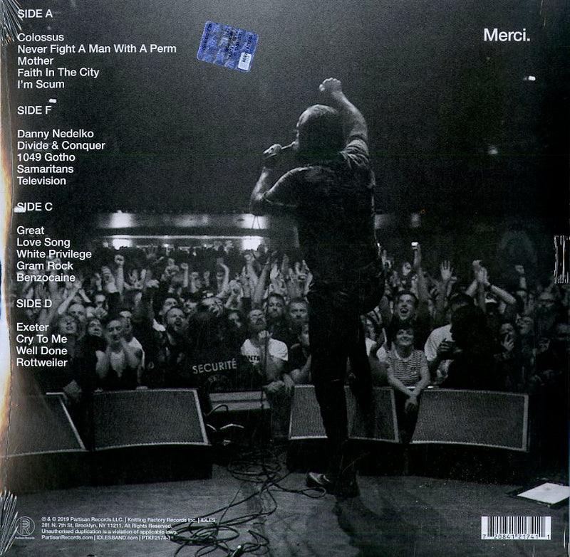 Idles - A Beautiful Thing Idles Live A Bataclan (Vinyl Orange) Lp 0720841217411