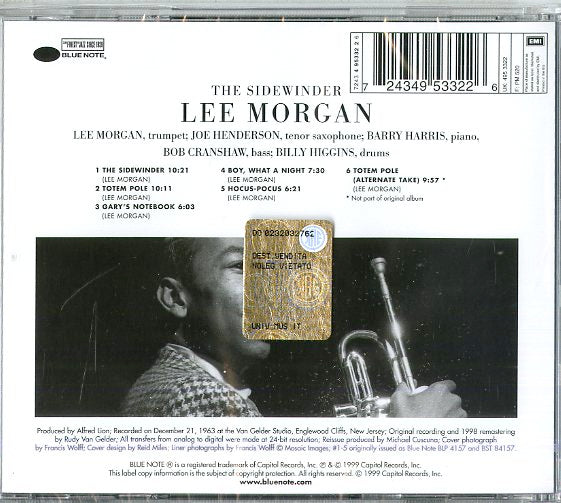 Morgan Lee - The Sidewinder Cd 0724349533226