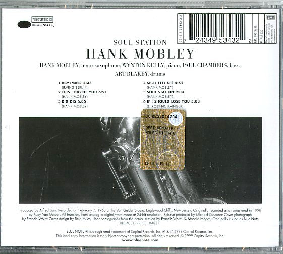 Mobley Hank - Soul Station Cd 0724349534322