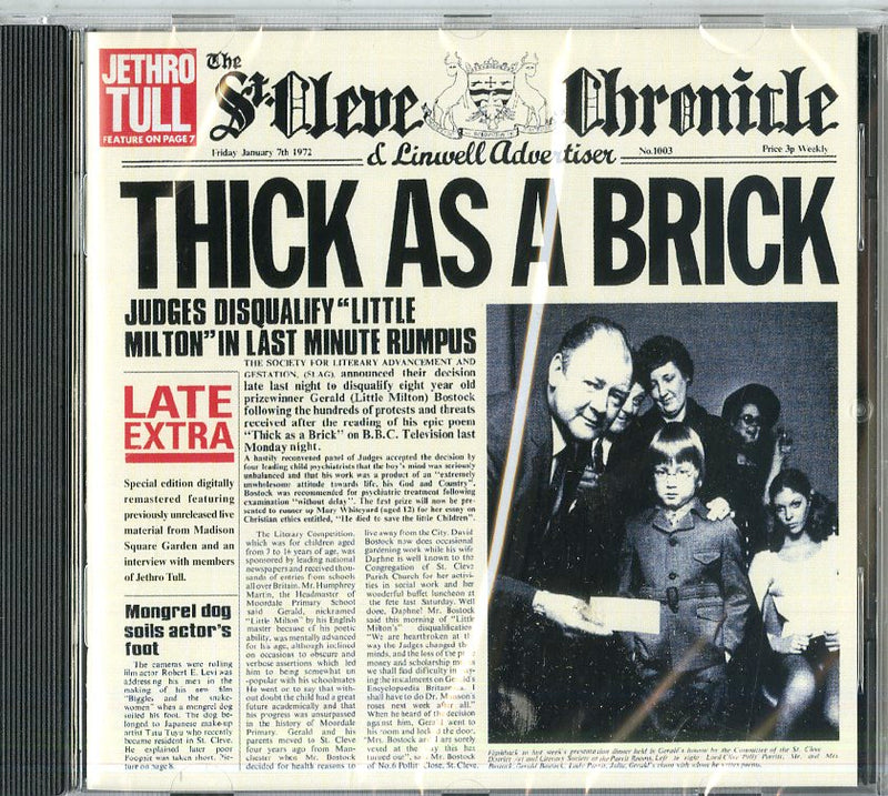 Jethro Tull - Thick As A Brick Cd 0724349540026