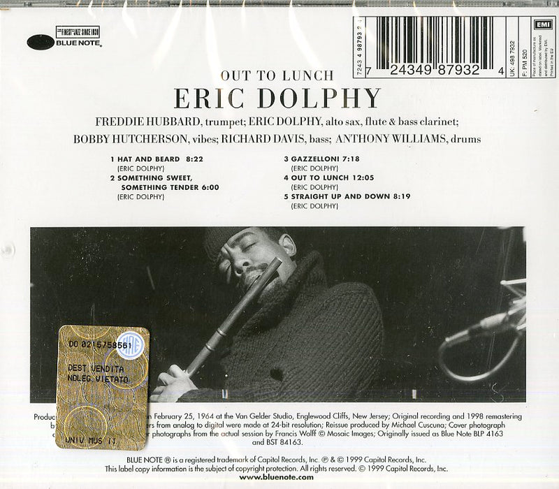 Dolphy Eric - Out To Lunch Cd 0724349879324