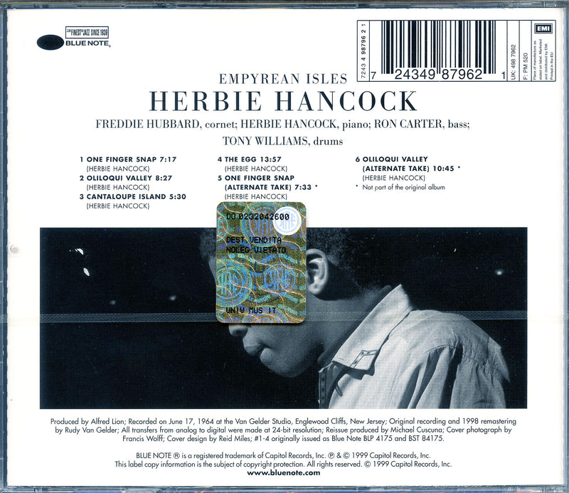 Hancock Herbie - Empyrean Isles Cd 0724349879621