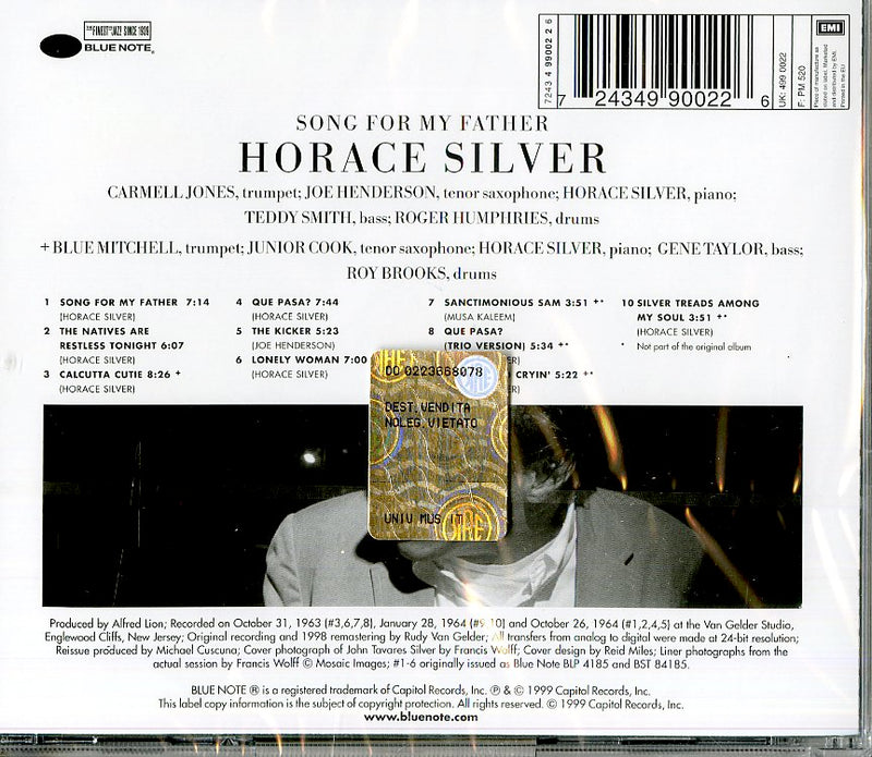 Silver Horace - Song For My Father Cd 0724349900226