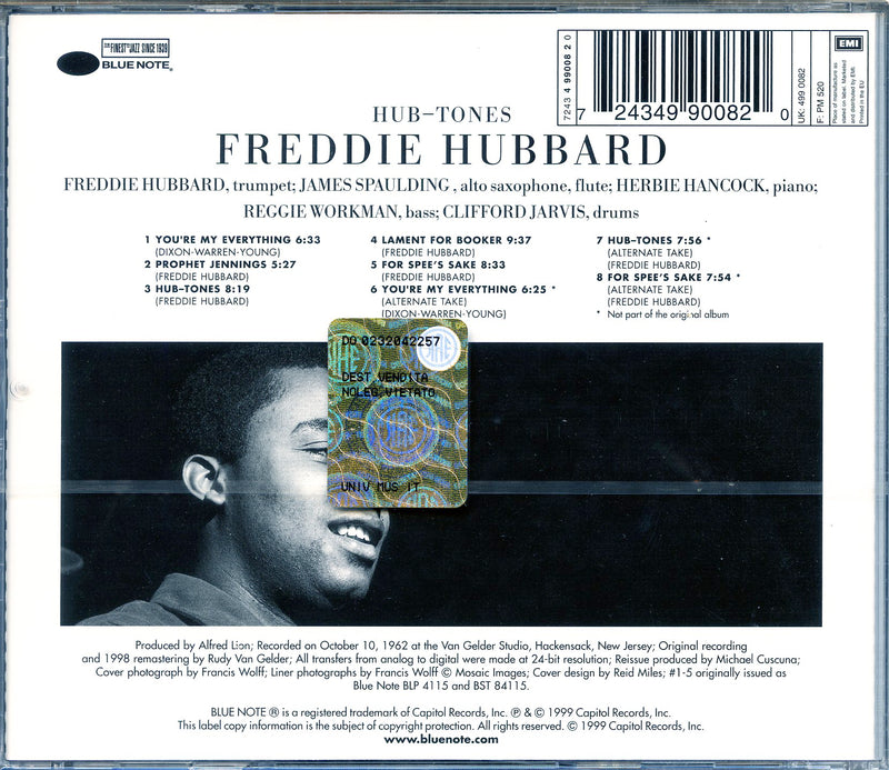 Hubbard Freddie - Hub Tones Cd 0724349900820