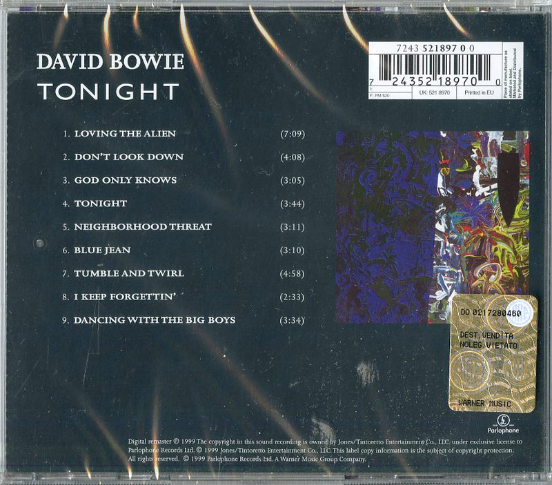 Bowie David - Tonight Cd 0724352189700