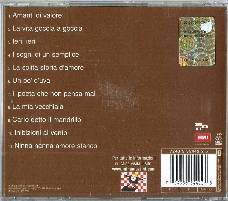 Mina - Amanti Di Valore Cd 0724353544225