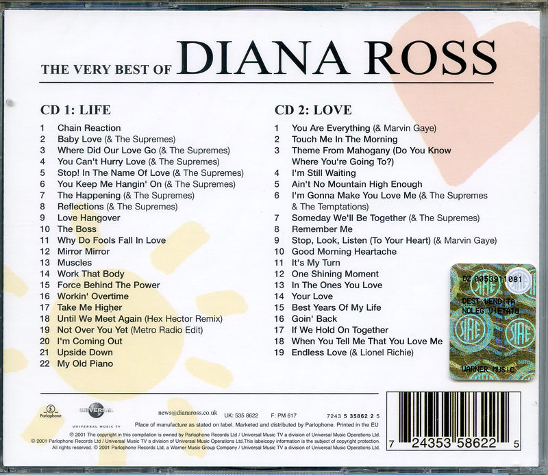 Ross Diana - Love And Life: The Very Best Of CD 0724353586225