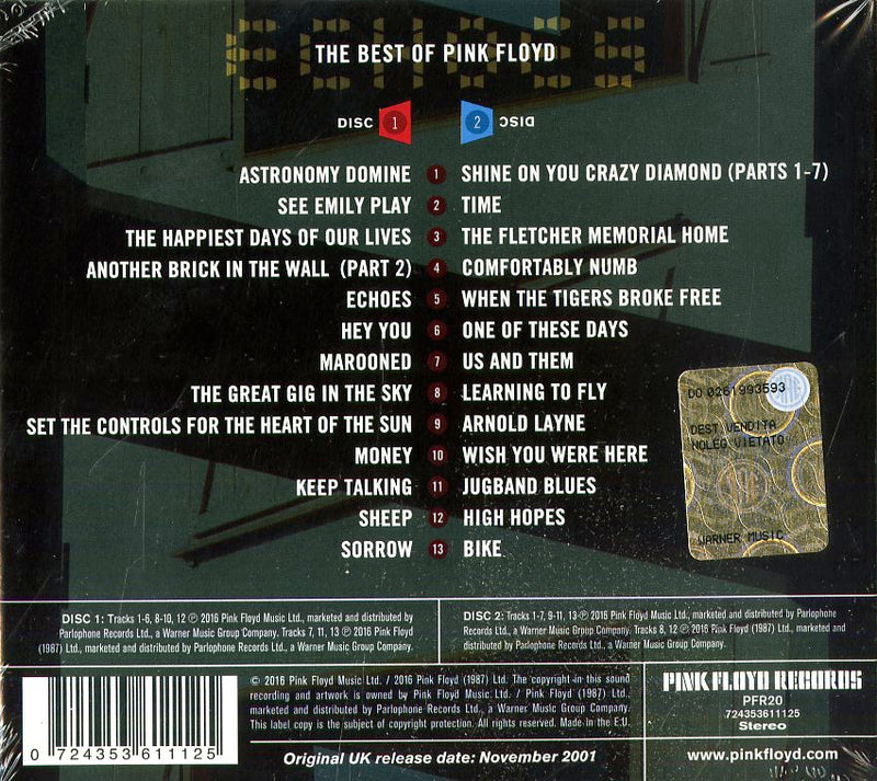 Pink Floyd - Echoes The Best Of Pink Floyd CD 0724353611125