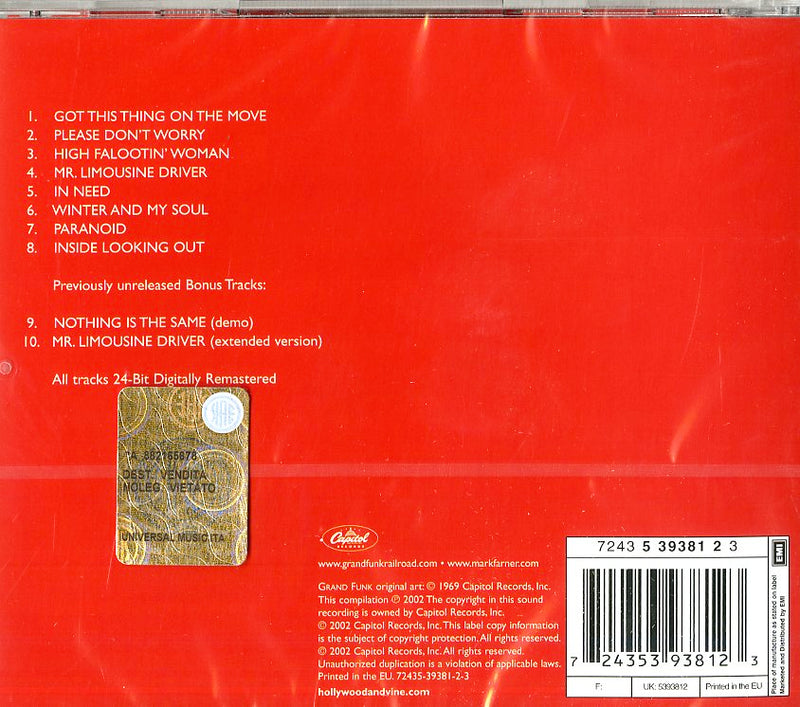 Grand Funk Railroad - Grand Funk Cd 0724353938123