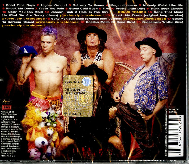 Red Hot Chili Peppers - Mother'S Milk Cd 0724354037825