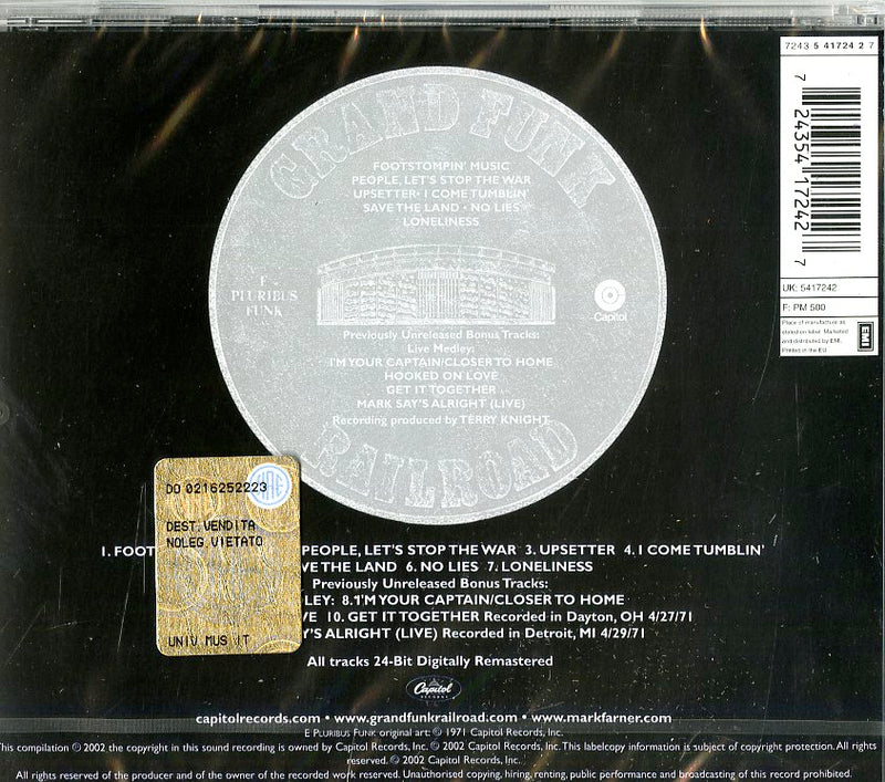 Grand Funk Railroad - E Pluribus Funk CD 0724354172427