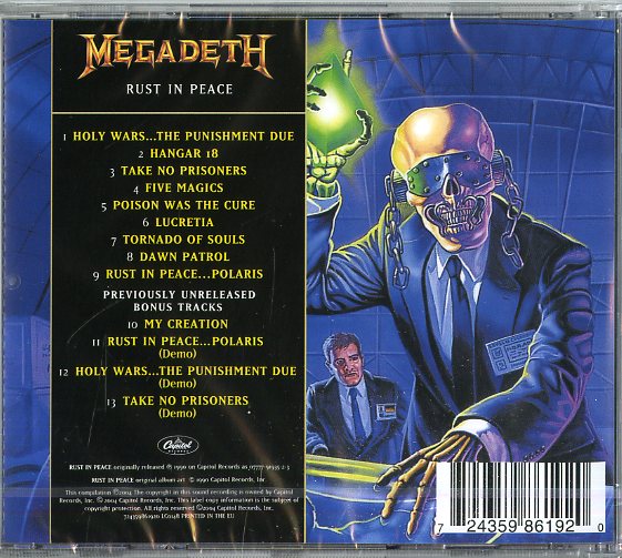 Megadeth - Rust In Peace Cd 0724359861920
