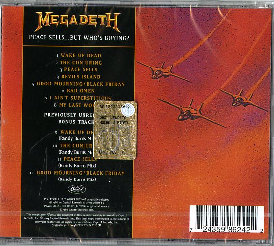 Megadeth - Peace Sells...But Who'S Buying Cd 0724359862422