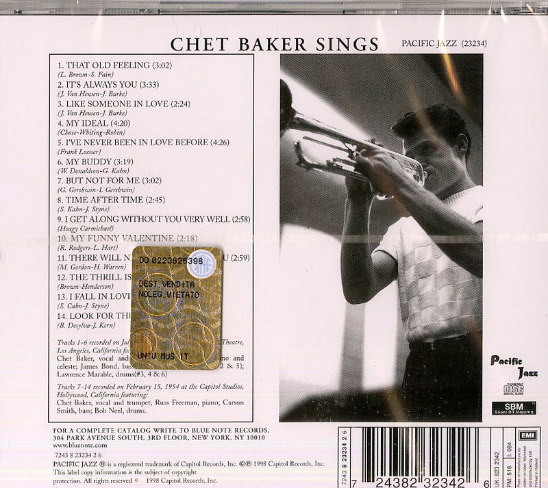 Baker Chet - Sings Cd 0724382323426