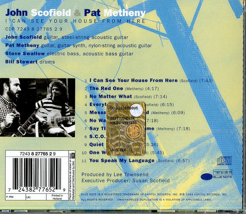 Scofield John - I Can See Your House From Here CD 0724382776529