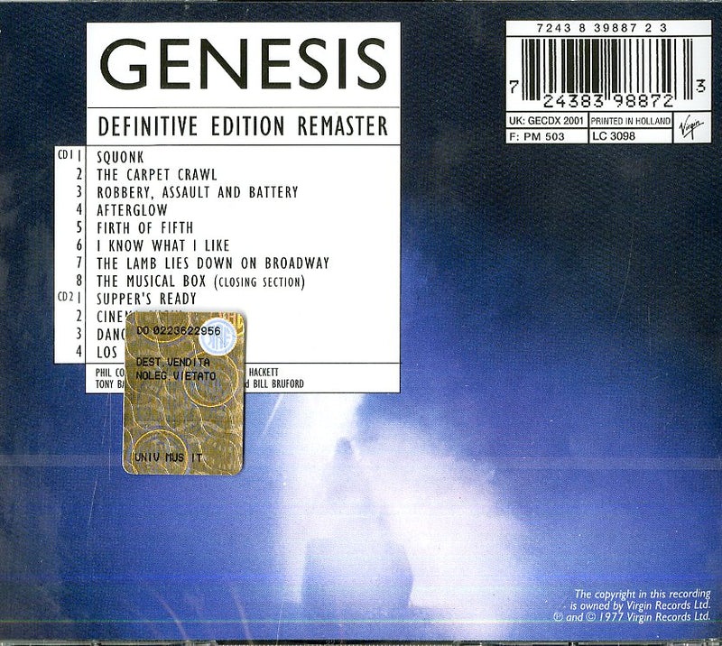 Genesis - Seconds Out Cd 0724383988723