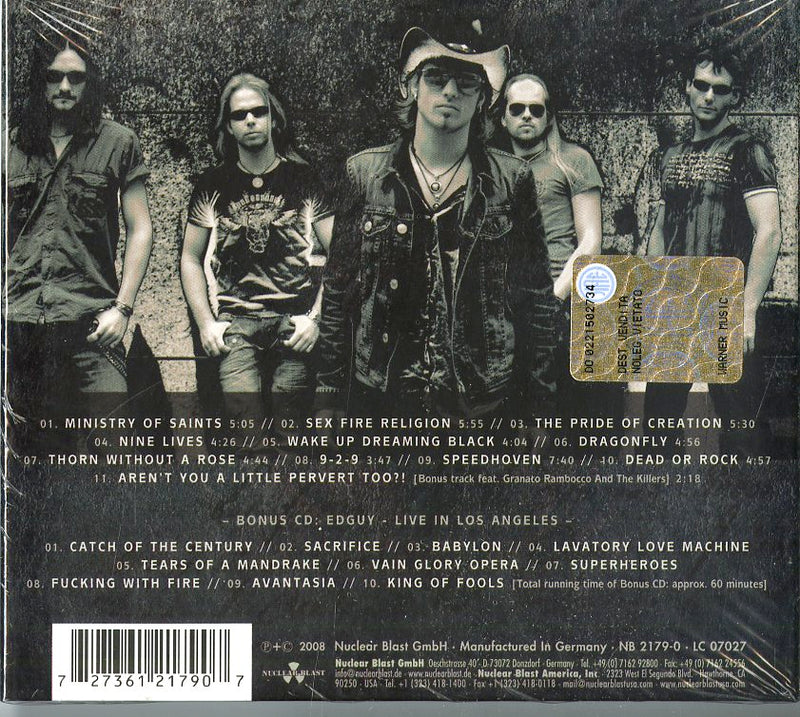 Edguy - Tinnitus Sanctus (Ltd.Edt.) Cd 0727361217907