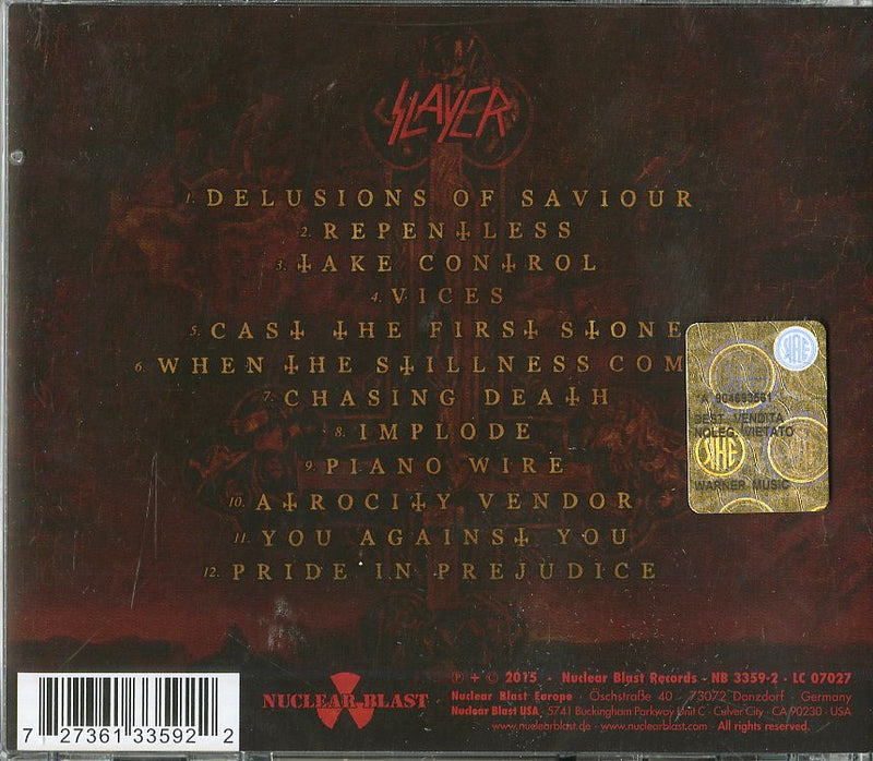 Slayer - Repentless Cd 0727361335922