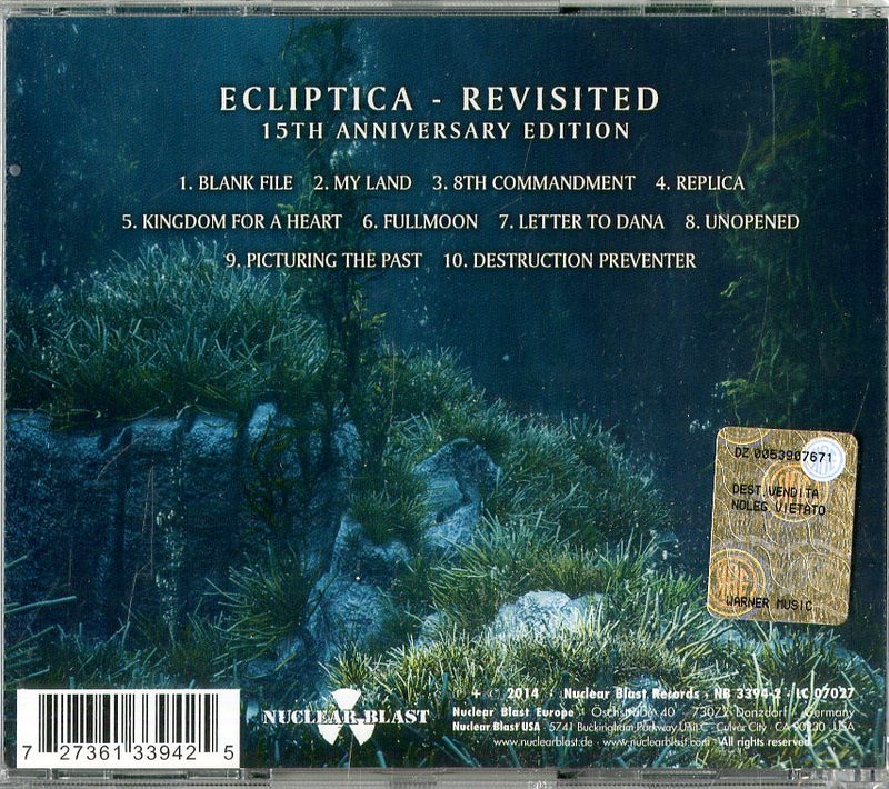 Sonata Arctica - Ecliptica Revisited: 15Th Anni Cd 0727361339425