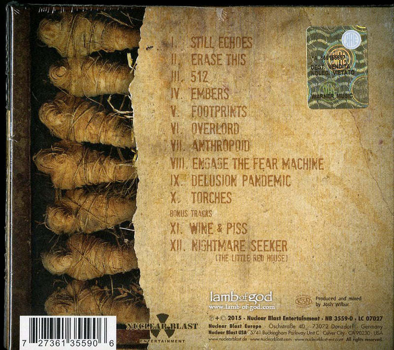 Lamb Of God - Vii: Sturm Und Drang (Ltd.Dig.Edt.) Cd 0727361355906