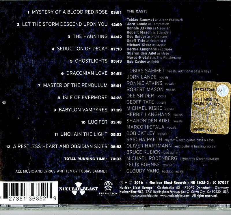 Avantasia - Ghostlights Cd 0727361363529