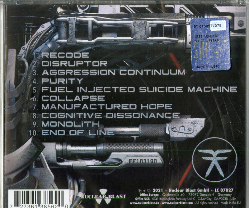 Fear Factory - Aggression Continuum Cd 0727361385620