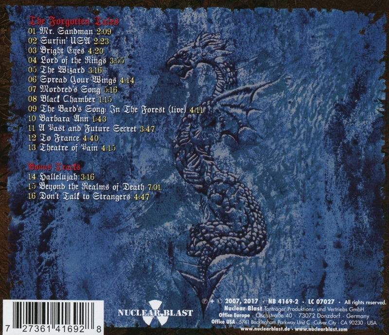 Blind Guardian - The Forgotten Tales (Remastered) Cd 0727361432904