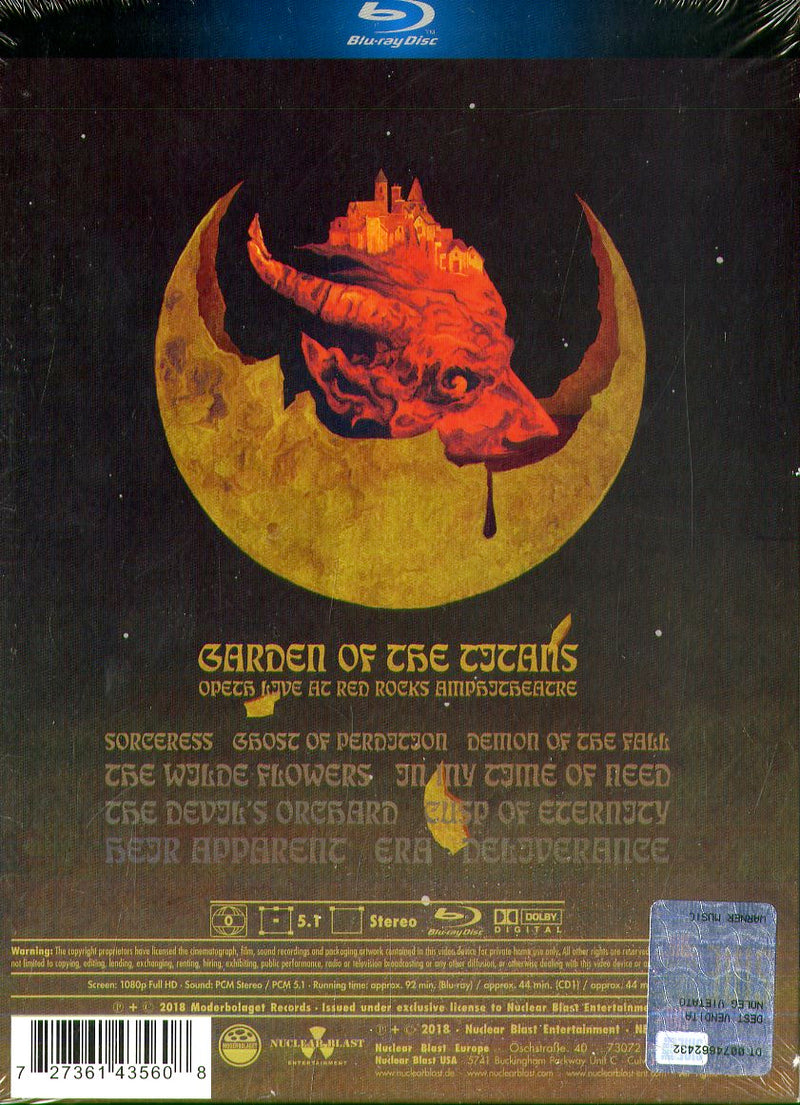 Opeth - Garden Of The Titans (Live At Red Rocks Amphitheater 2Cd+B.Ray) Cd 0727361435608