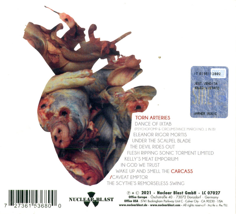 Carcass - Torn Arteries Cd 0727361536800