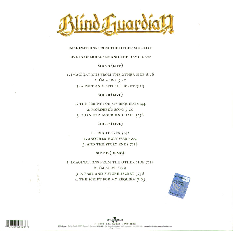 Blind Guardian - Imaginations From The Other Side Lp 0727361559236