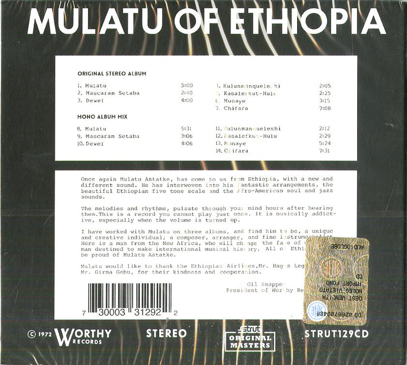 Astatke Mulatu - Mulatu Of Ethiopia Cd 0730003312922