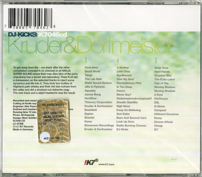 Kruder & Dorfmeister - Dj Kicks Cd 0730003704628