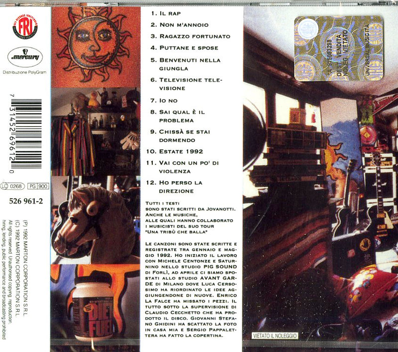 Jovanotti - Lorenzo 1992 Cd 0731452696120