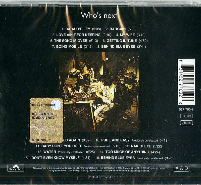 Who The - Who'S Next Cd 0731452776020