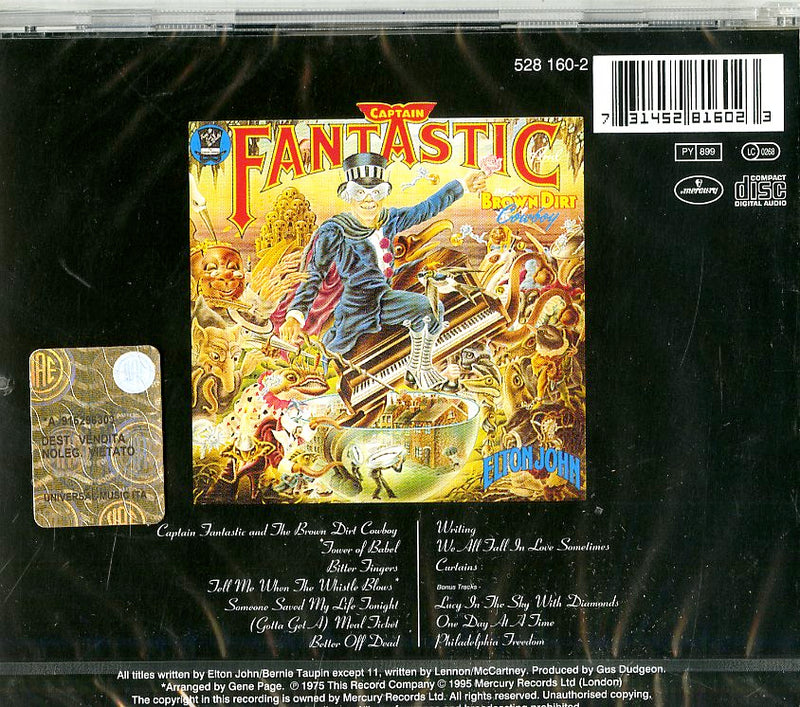 John Elton - Captain Fantastic Remast. Cd 0731452816023