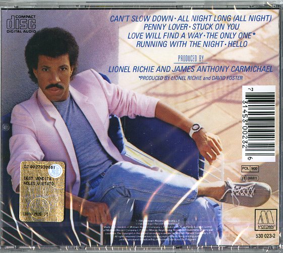 Richie Lionel - Can'T Slow Down Cd 0731453002326
