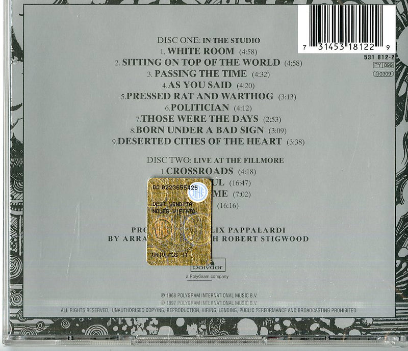 Cream - Wheels Of Fire Cd 0731453181229