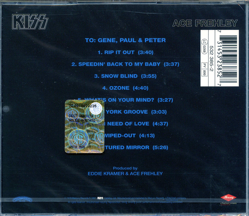 Kiss - Ace Frehley Cd 0731453238527