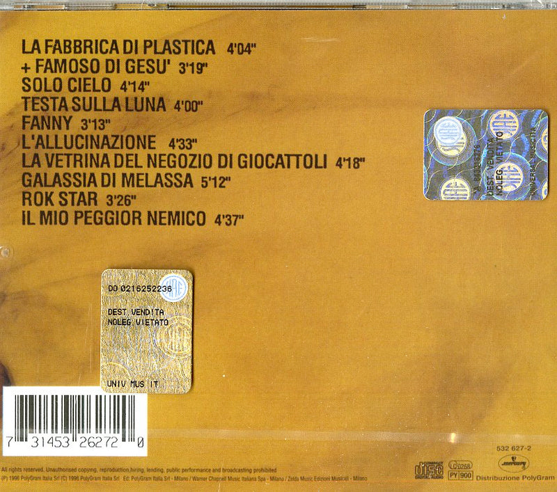 Grignani Gianluca - La Fabbrica Di Plastica Cd 0731453262720